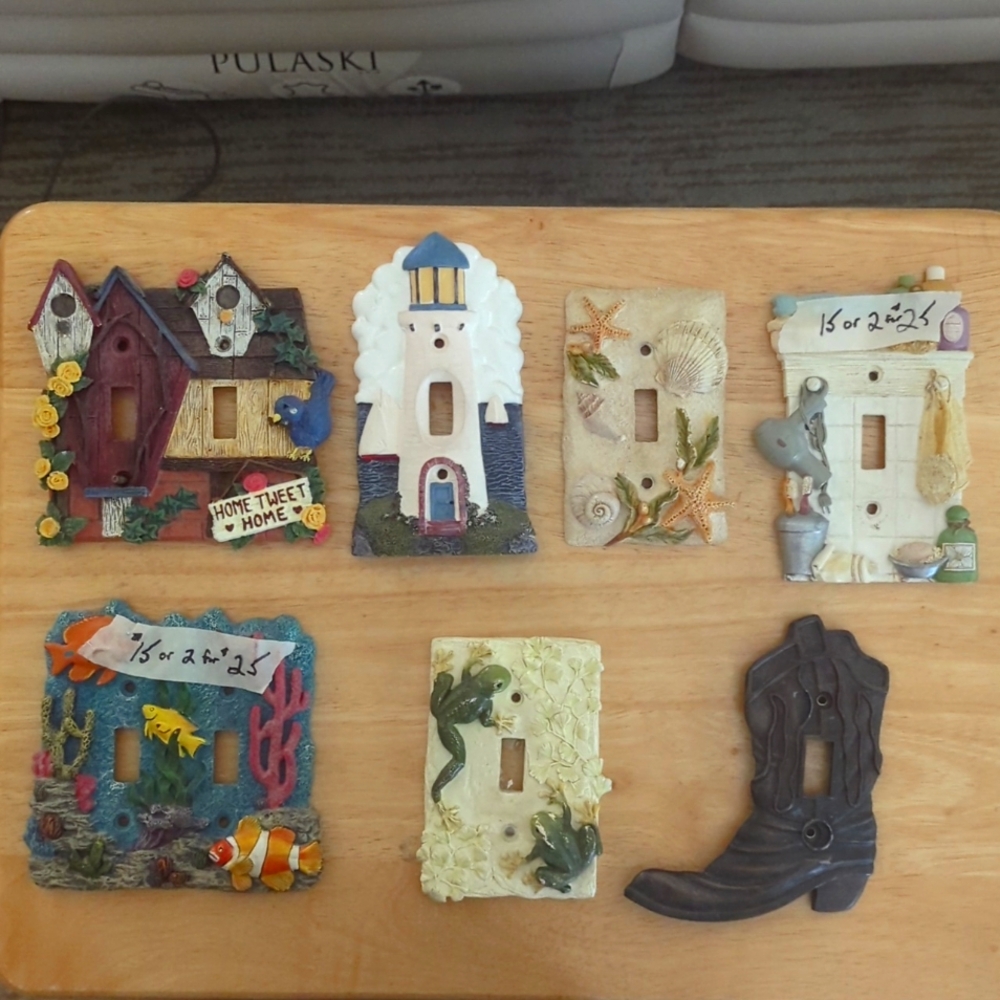 Decorative ceramic switch plates